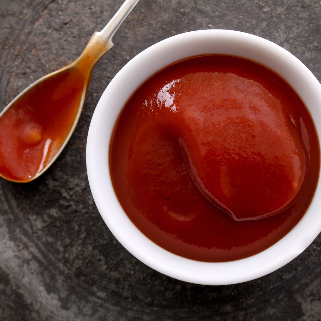 Homemade ketchup in a dish