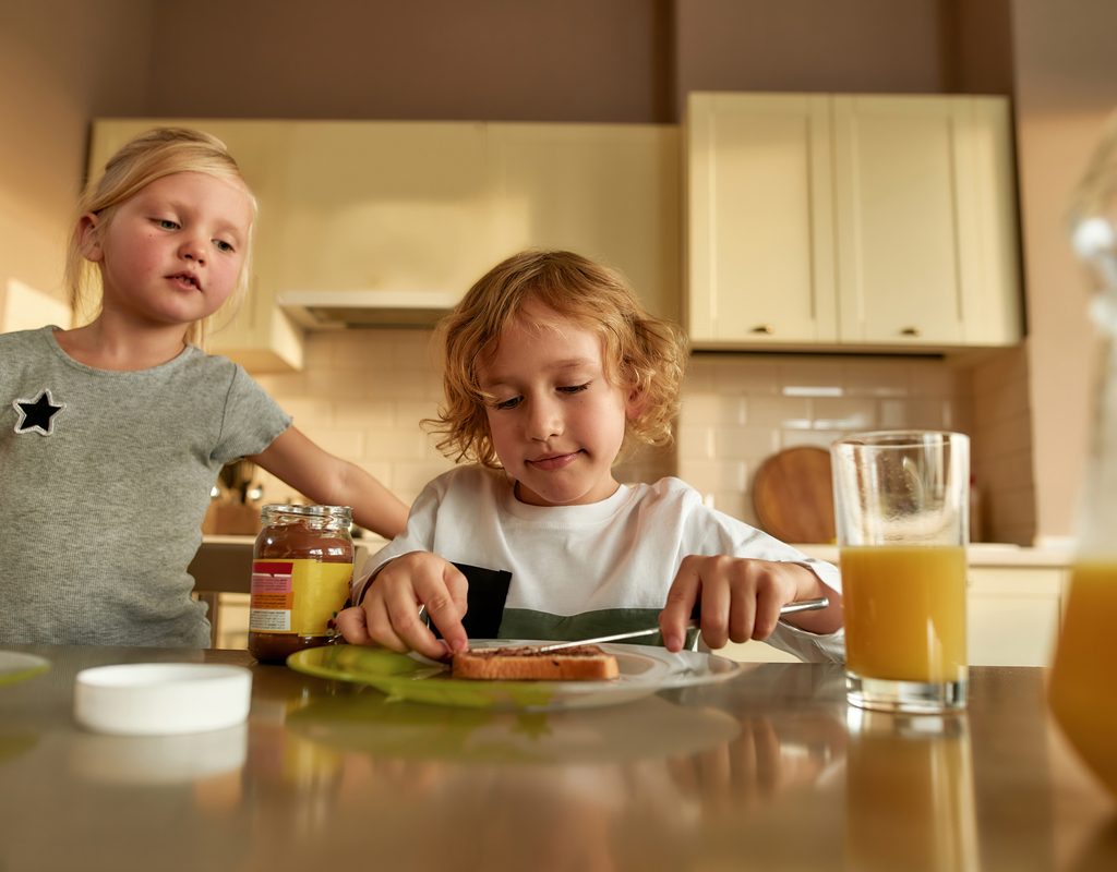 Kids eating no-nut butter