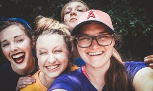 A group of happy teenagers