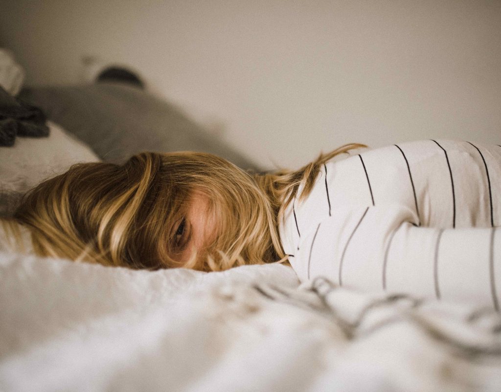 A woman with low energy