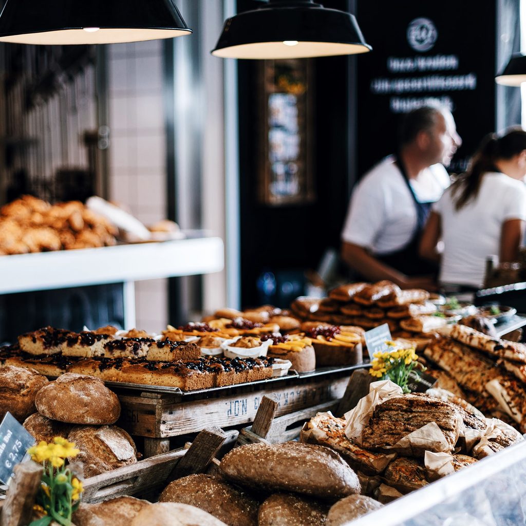 Bakery food on display