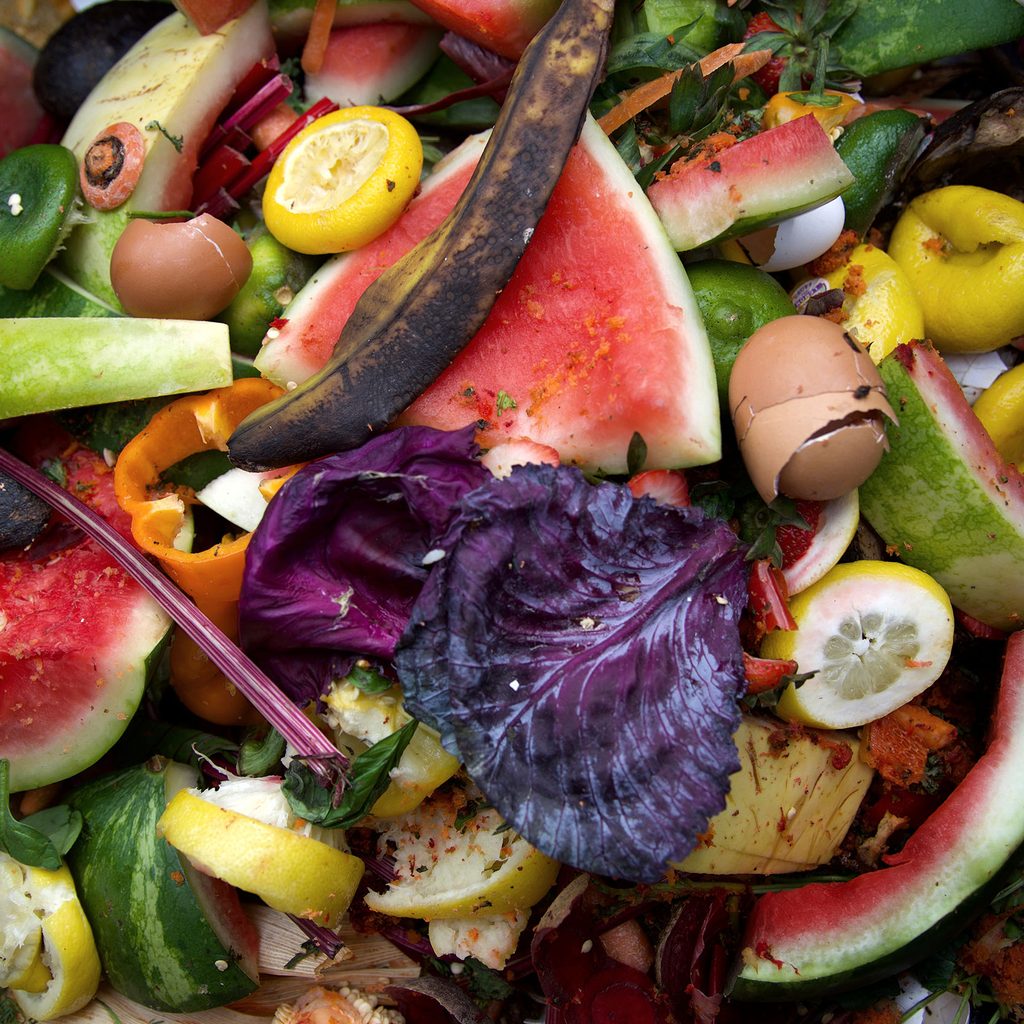 Colorful food waste