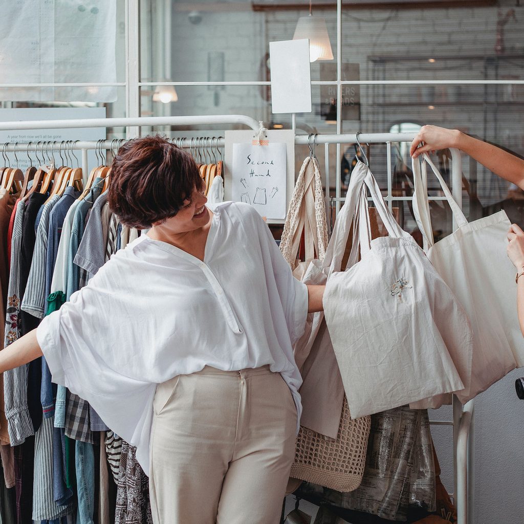 Two friends shopping together