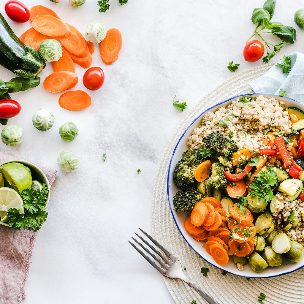 Vegetable and quinoa bowl