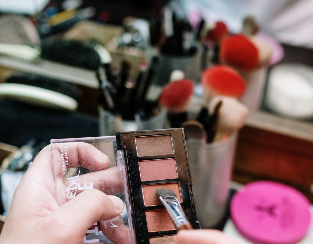 Makeup getting ready to be applied.