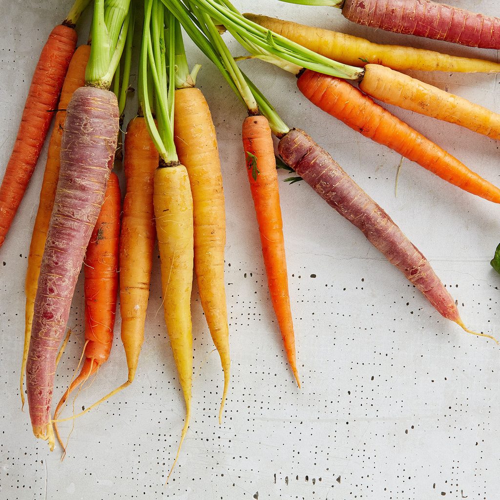 Bunch of rainbow carrots