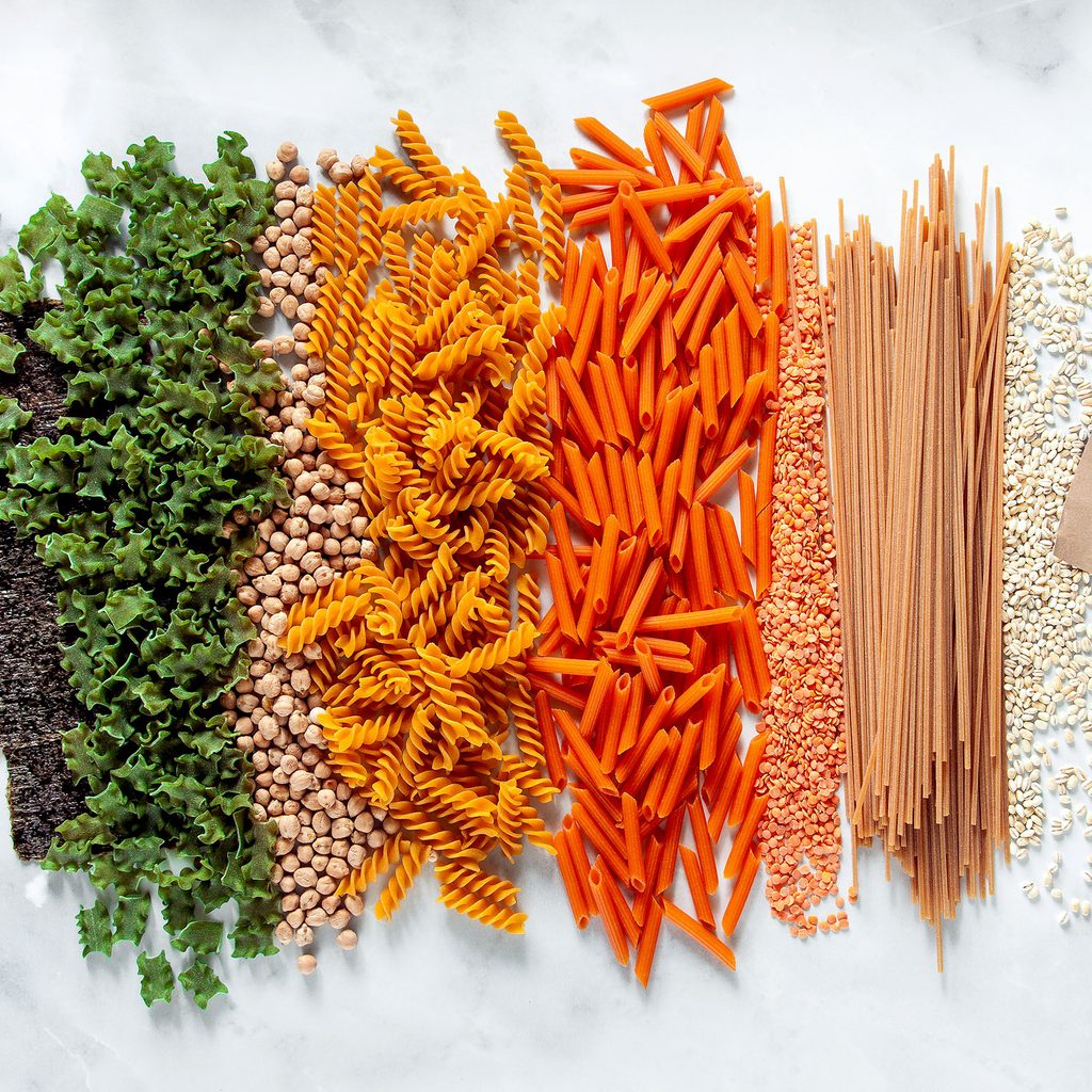 Different kinds of wheat-free pasta