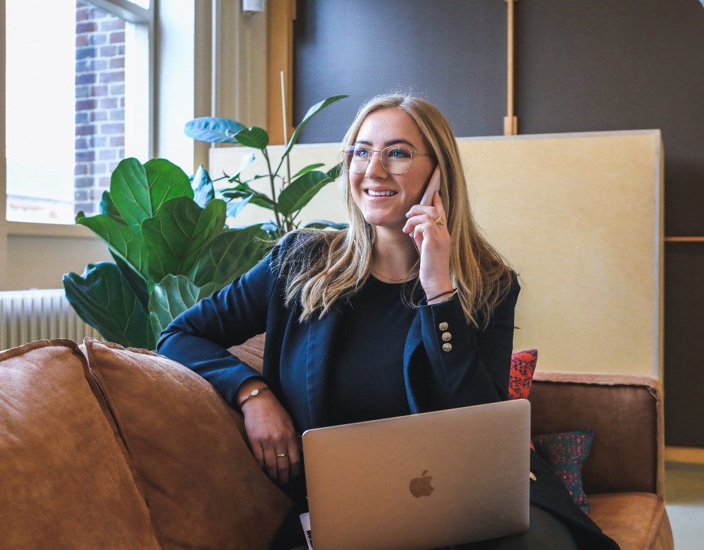 woman-in-blazer-on-work-call
