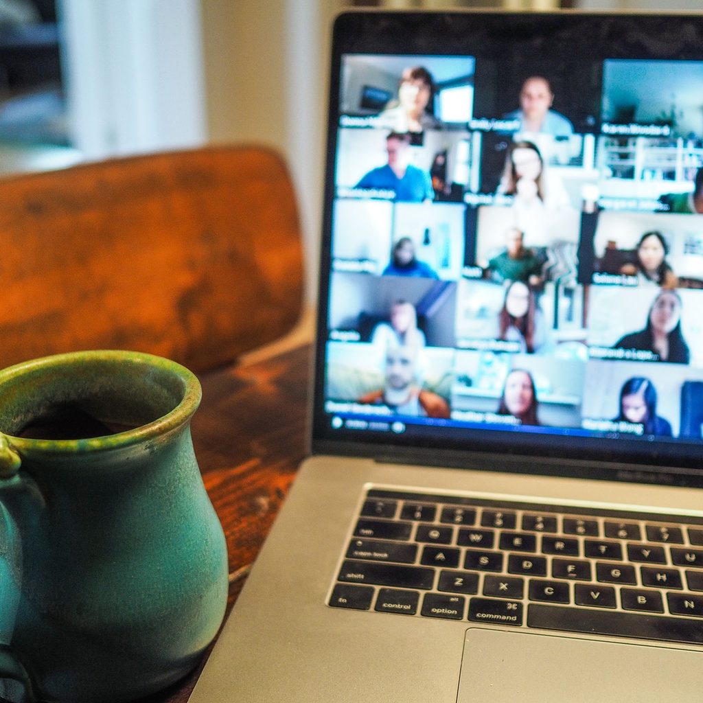 Remote work video meeting