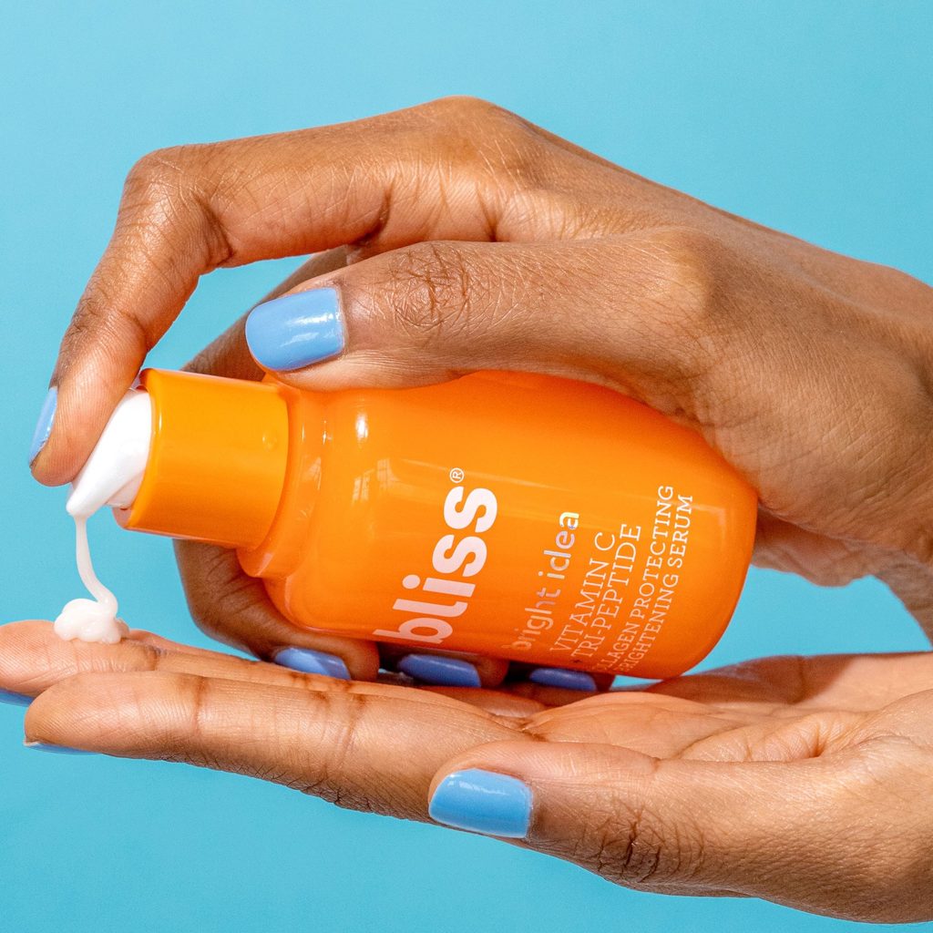 Closeup of Bliss product in woman's hands