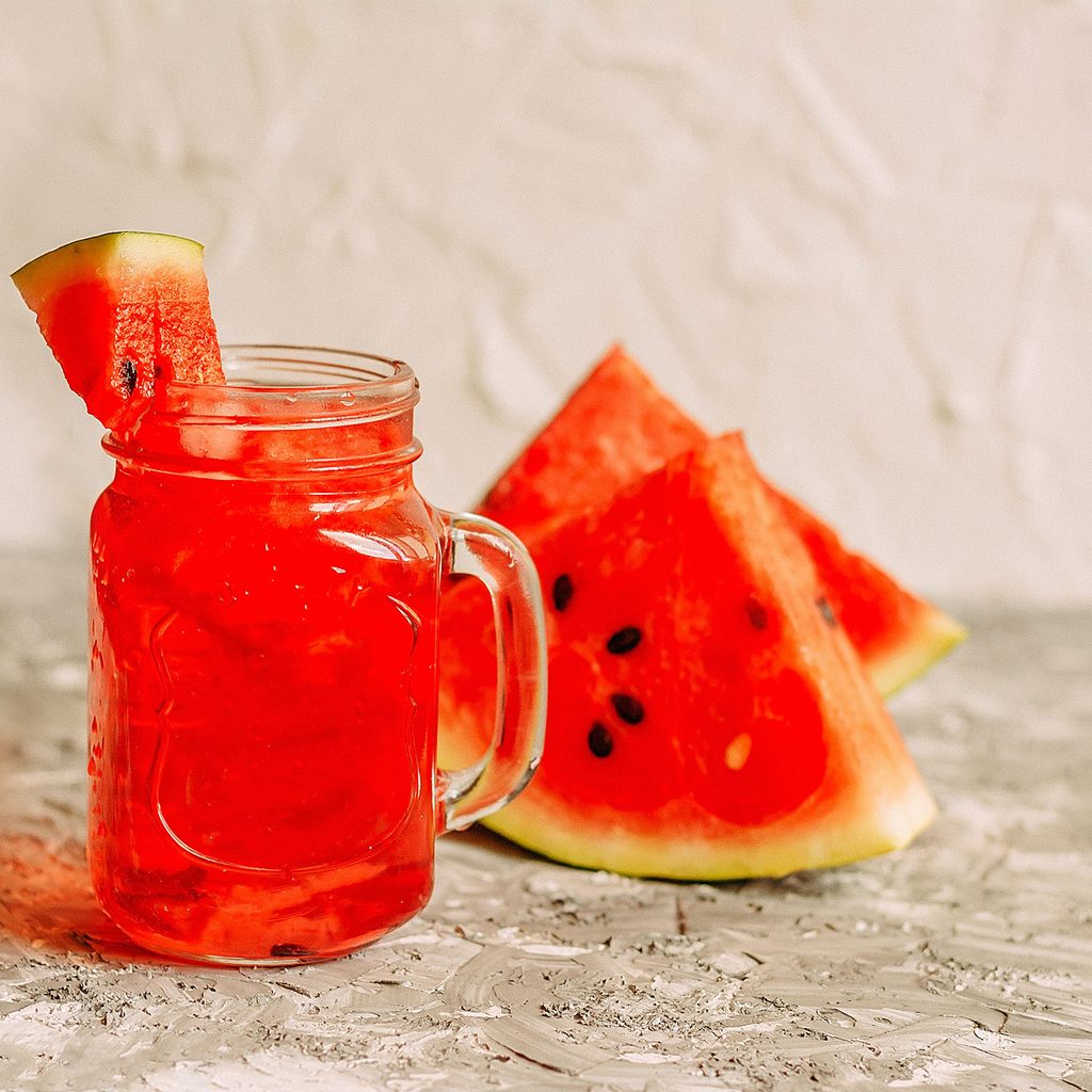 Watermelon margarita in a mason jar