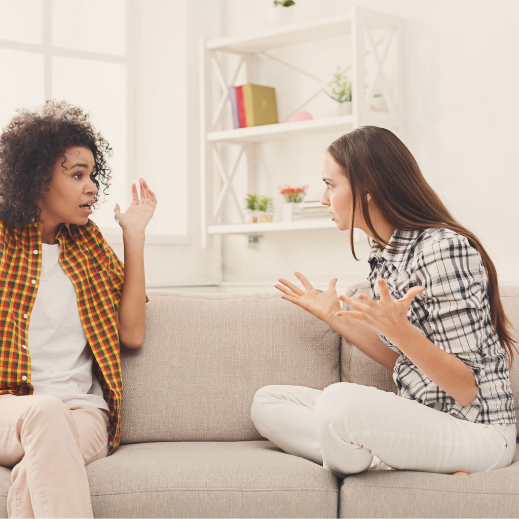 Two friends having an argument