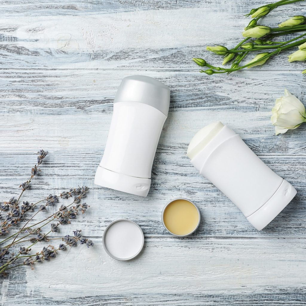 Natural deodorants on table
