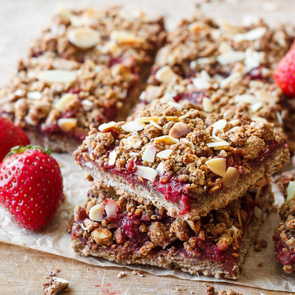 Strawberry oatmeal bars