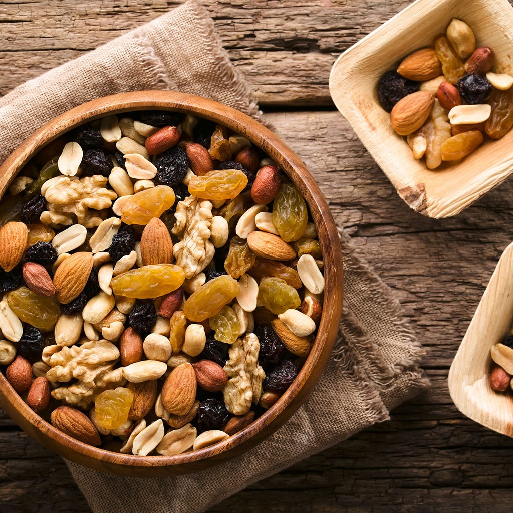 Trail mix in a bowl