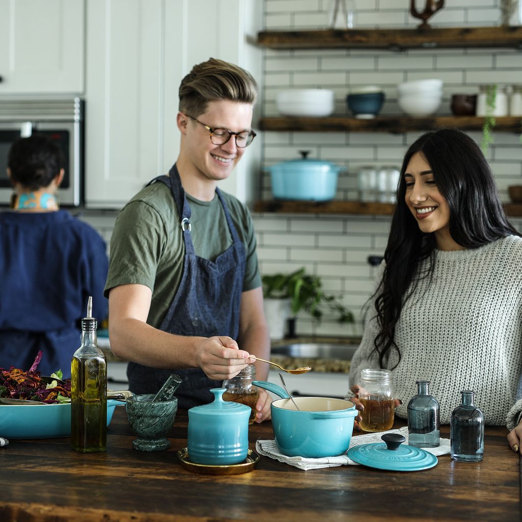 People cooking together in a kitchen