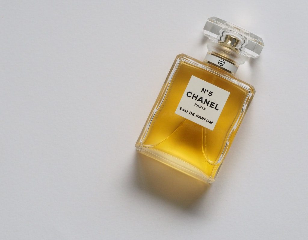 Chanel fragrance bottle.