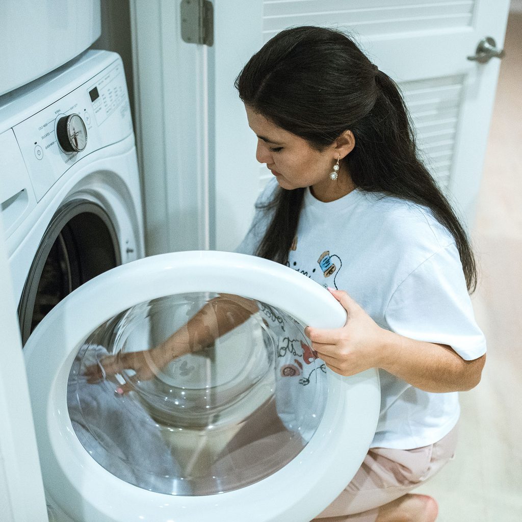 Woman doing laundry