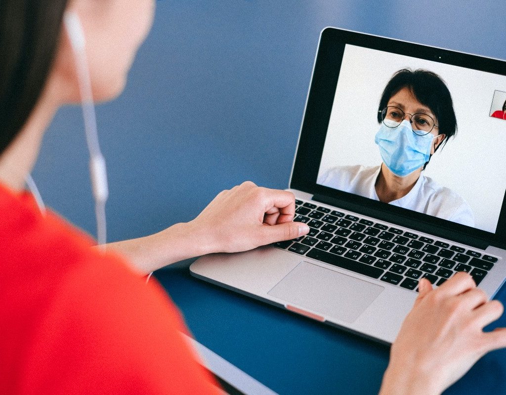 woman on a virtual doctor appointment