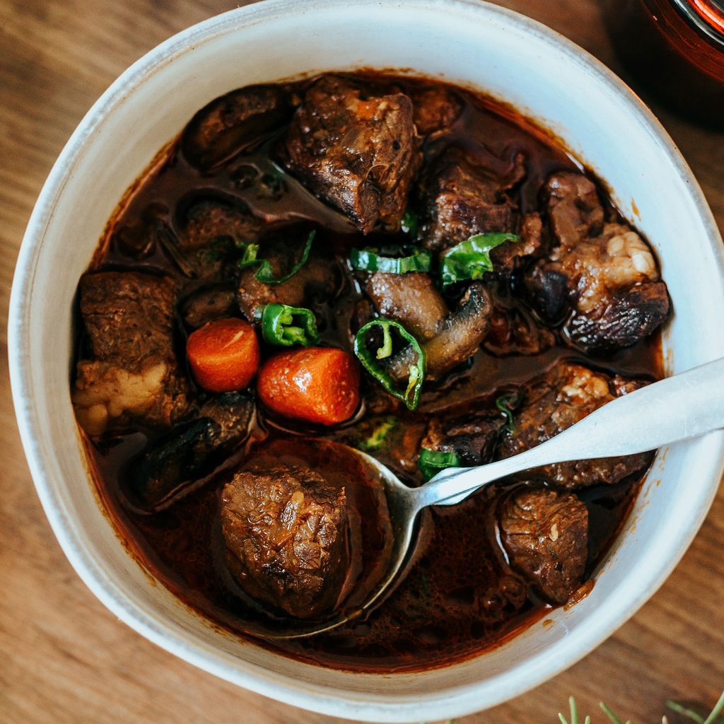 Bowl of beef stew