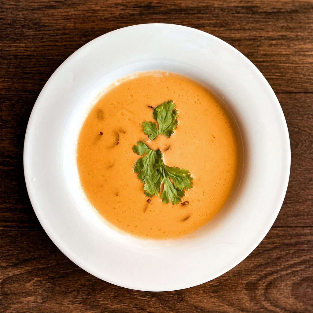 Bowl of butternut squash soup
