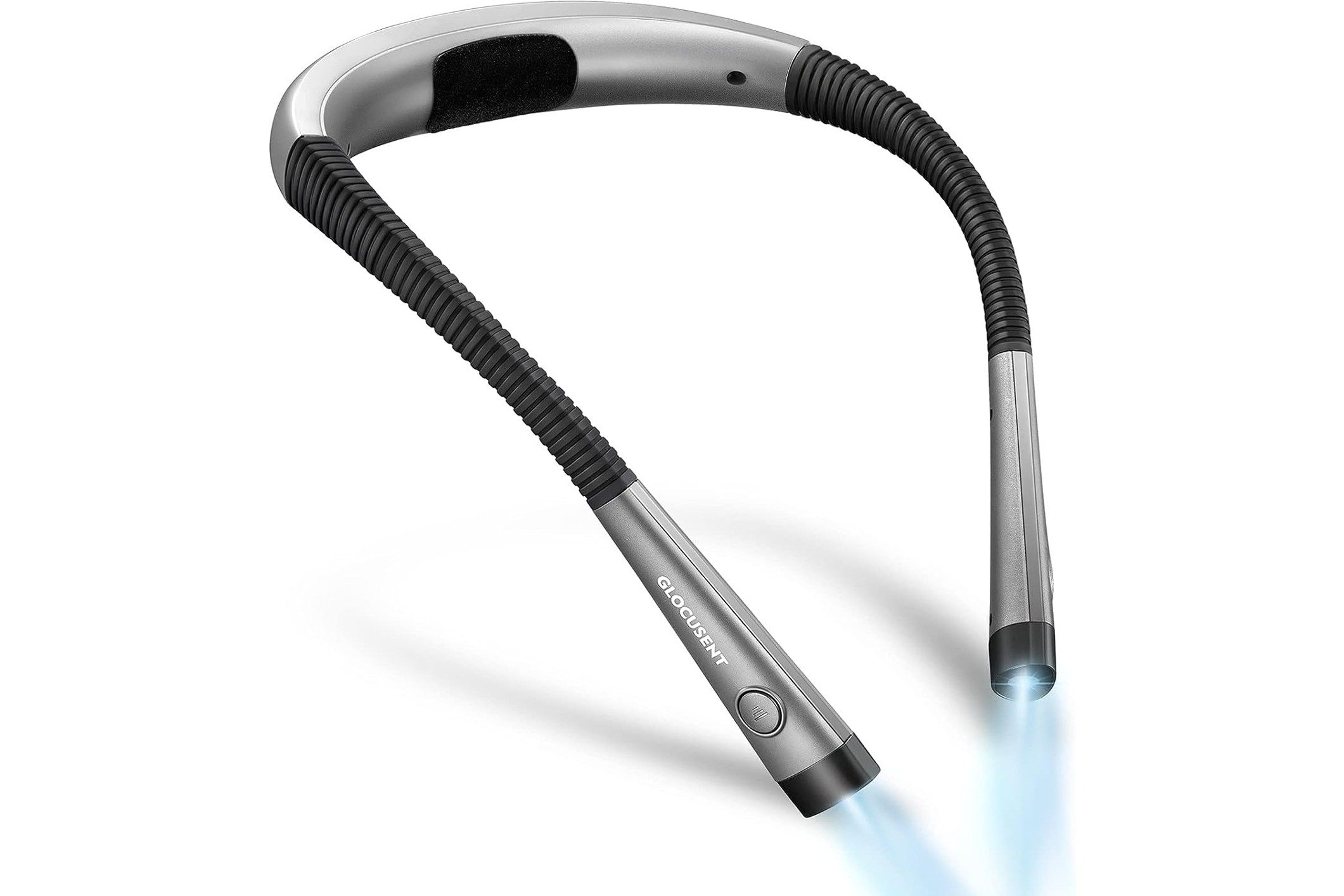 A reading light that wraps around the neck