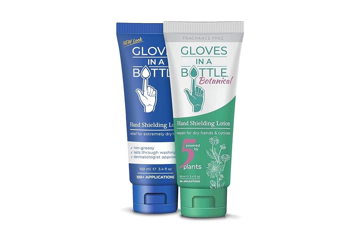 Gloves in a bottle lotion for eczema
