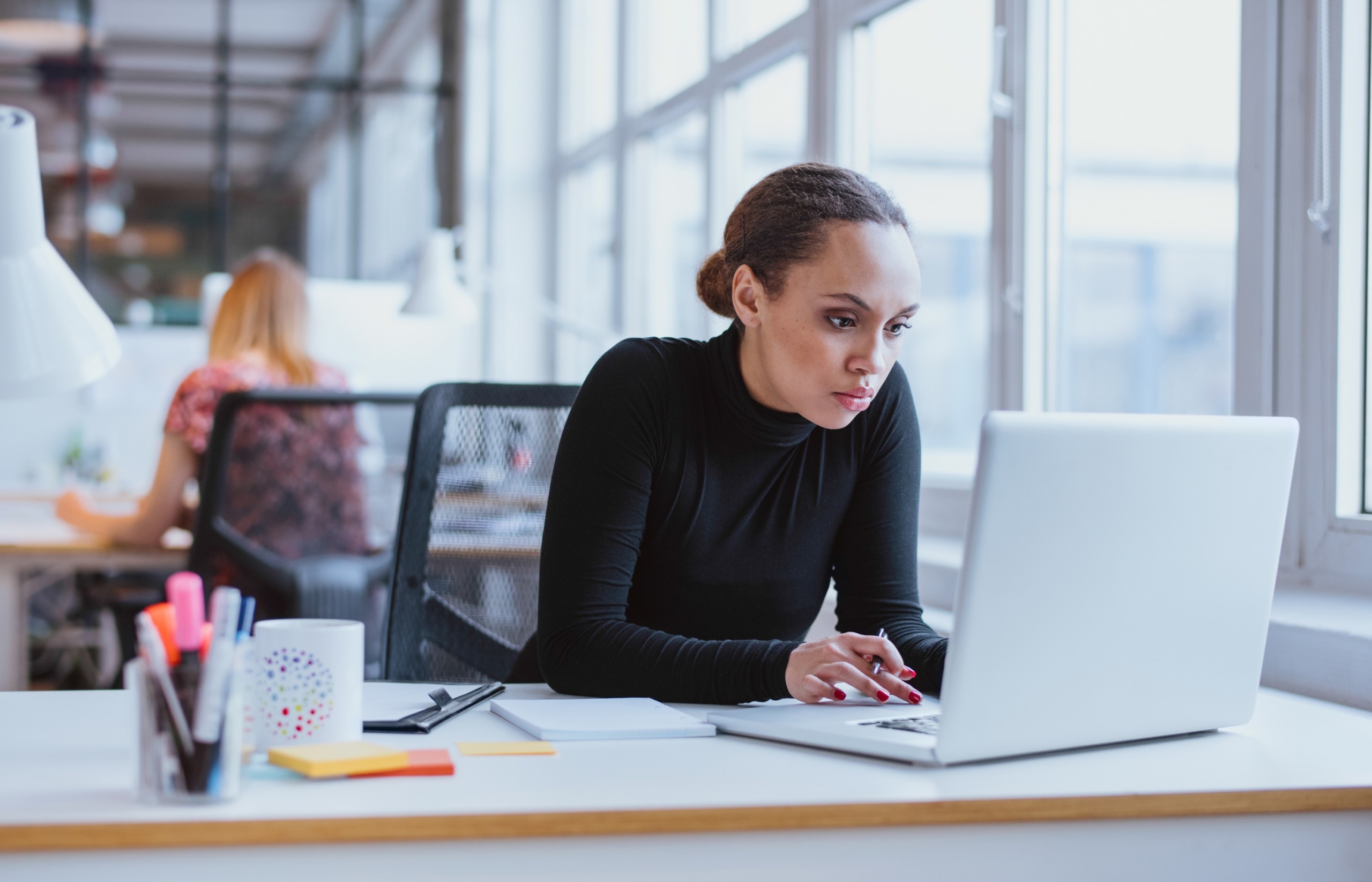 Woman working at desk