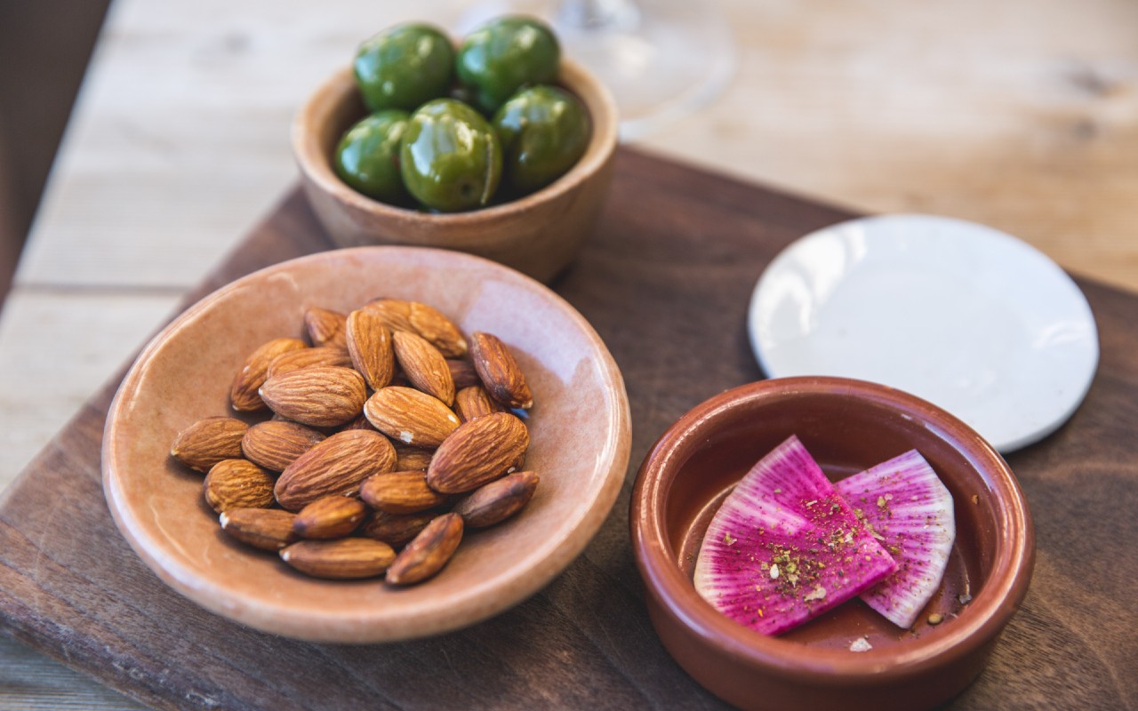 almonds-on-cutting-board