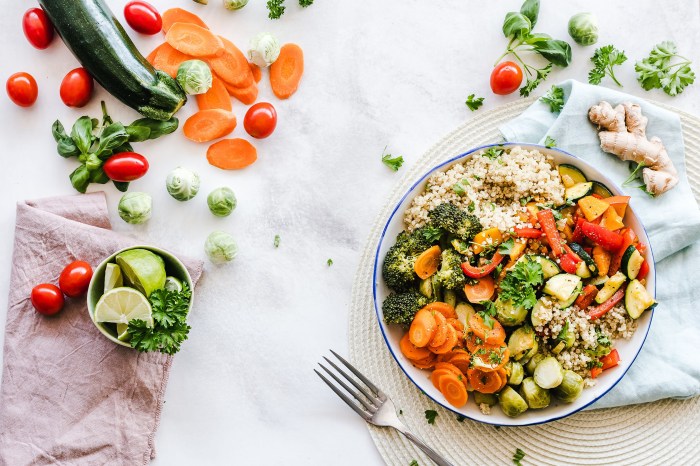 Vegetable and quinoa bowl