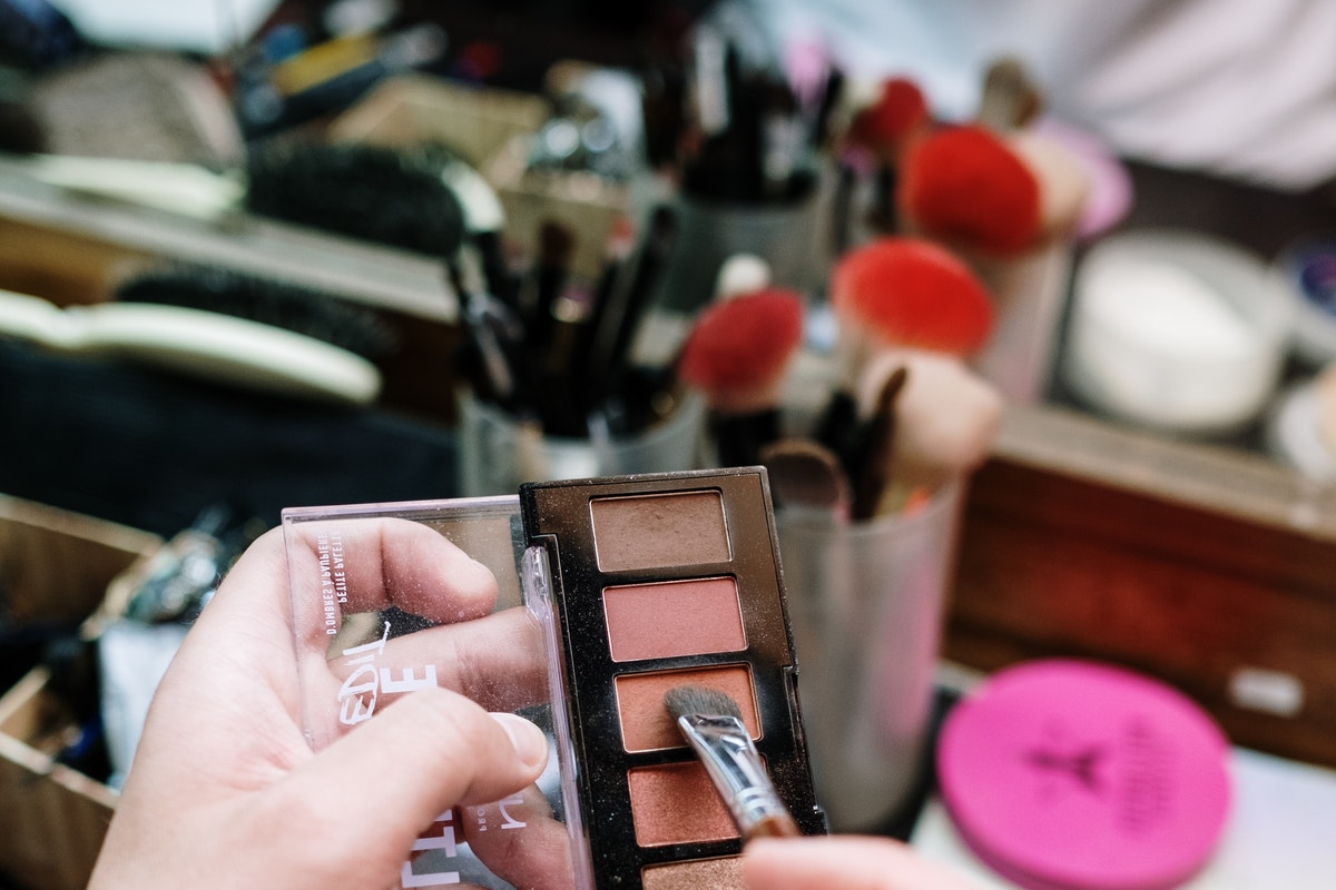Makeup getting ready to be applied.