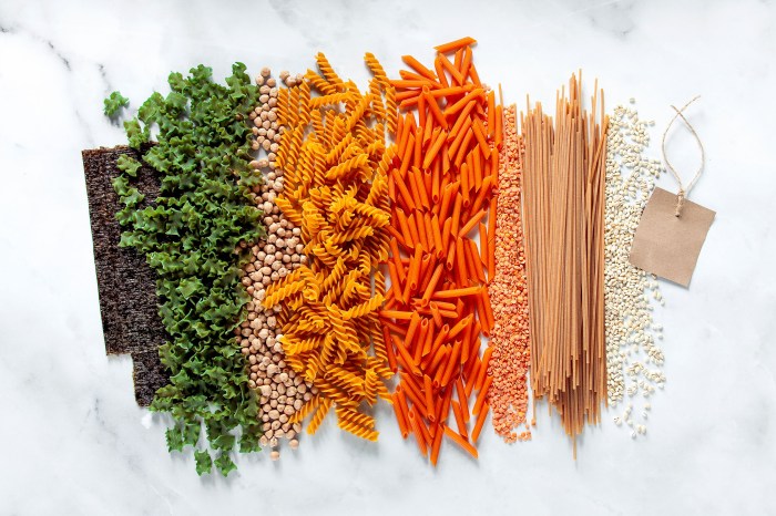 Different kinds of wheat-free pasta