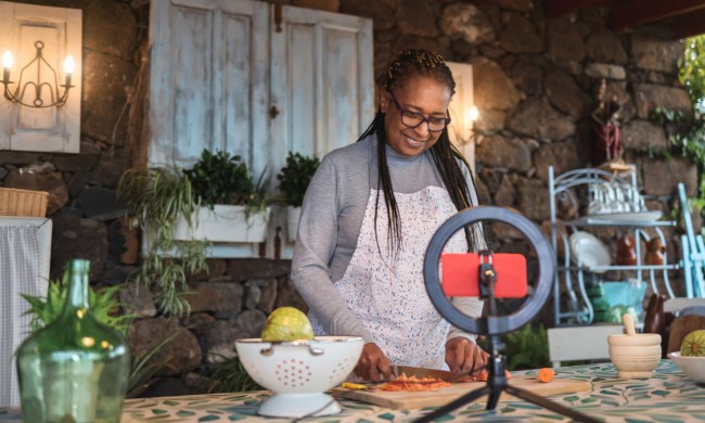 virtual date ideas social distancing woman cooking