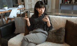 work-from-home-woman-checking-email