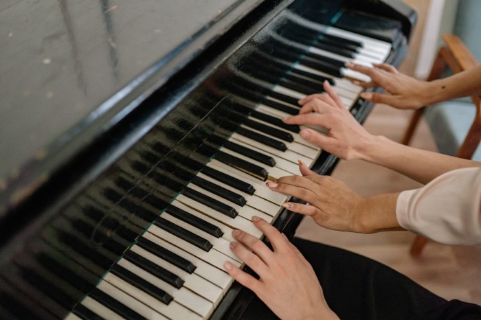 music therapy anxiety two women playing piano