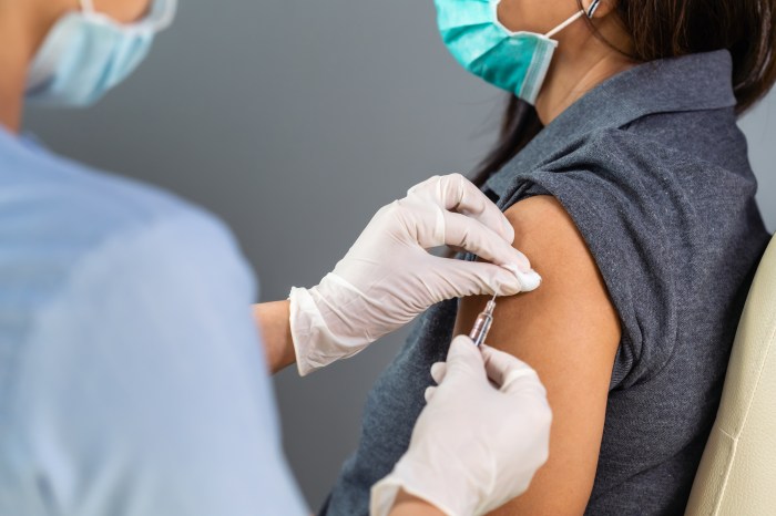 Woman Receiving COVID Vaccine
