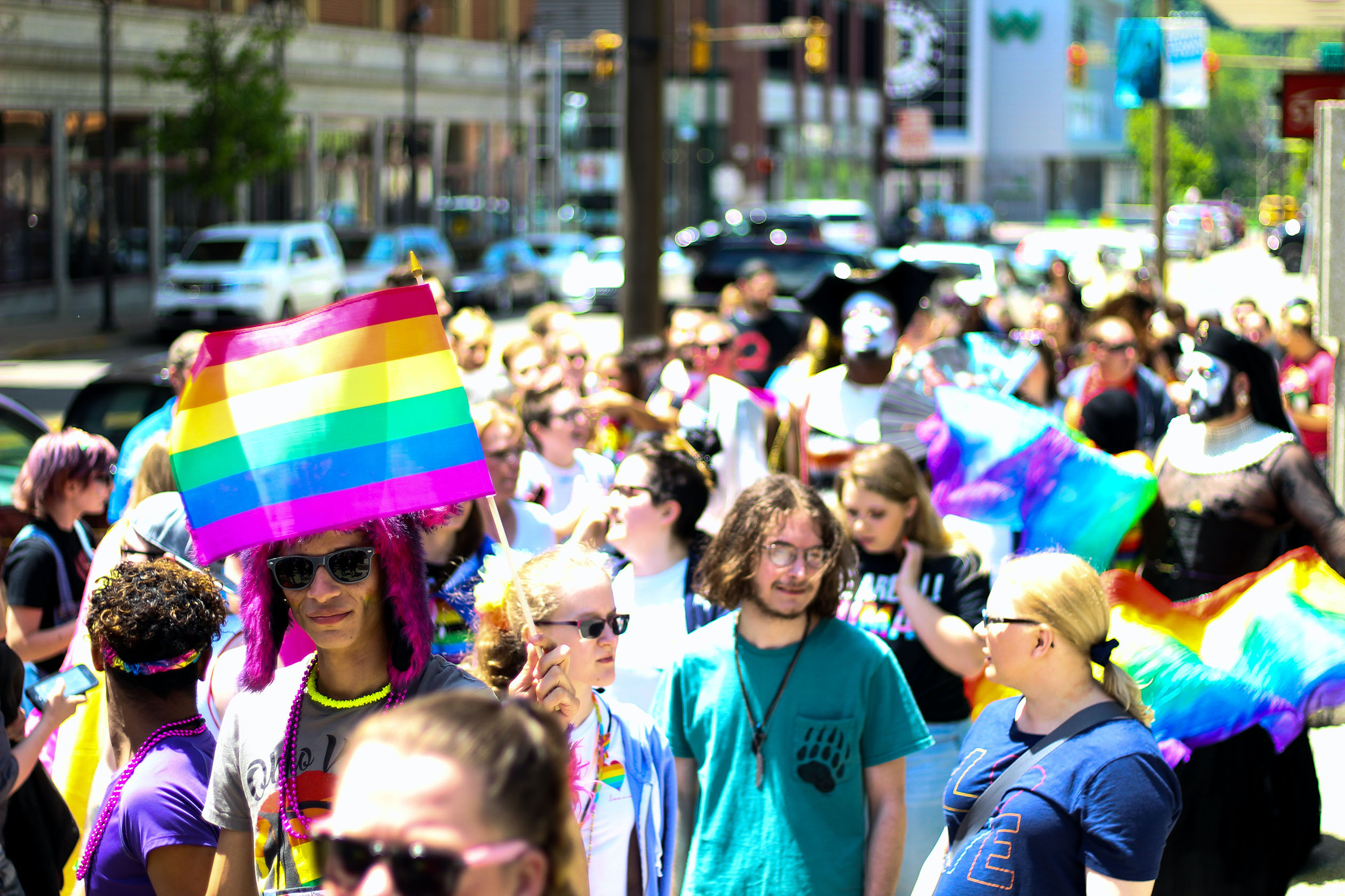 Crowd at a Pride parade