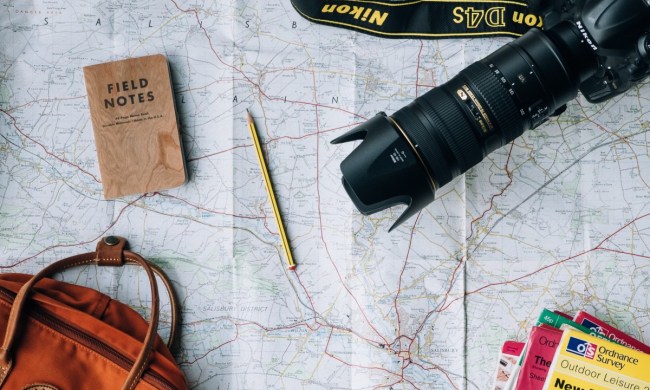 solo travel benefits flatlay of gear