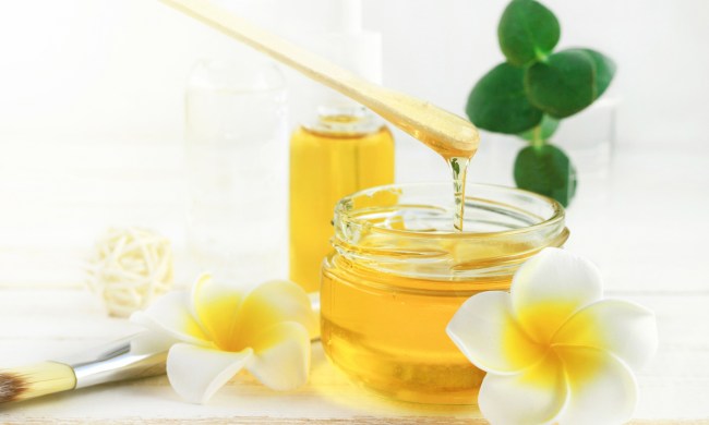 Waxing tools with some floral decor.