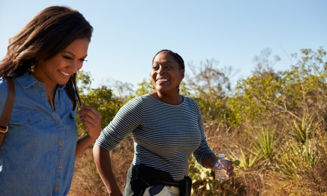 online walking partners two women buddies