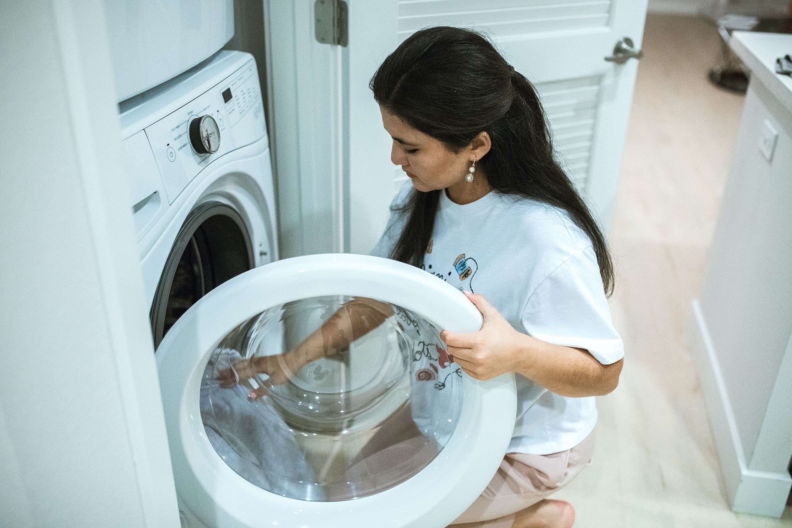 Woman doing laundry