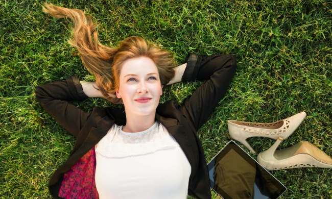 importance self care woman relaxing after work