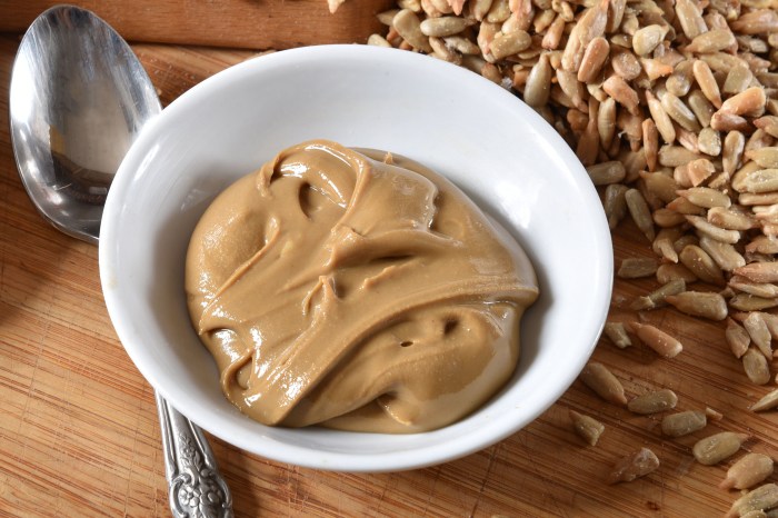 Sunflower seed butter in a bowl