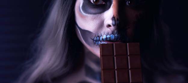 vegan halloween chocolate woman
