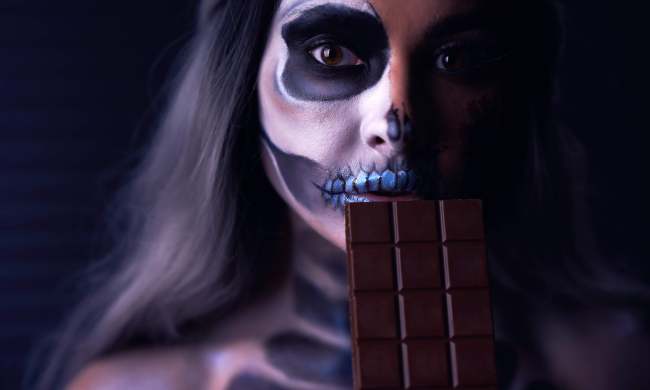 vegan halloween chocolate woman