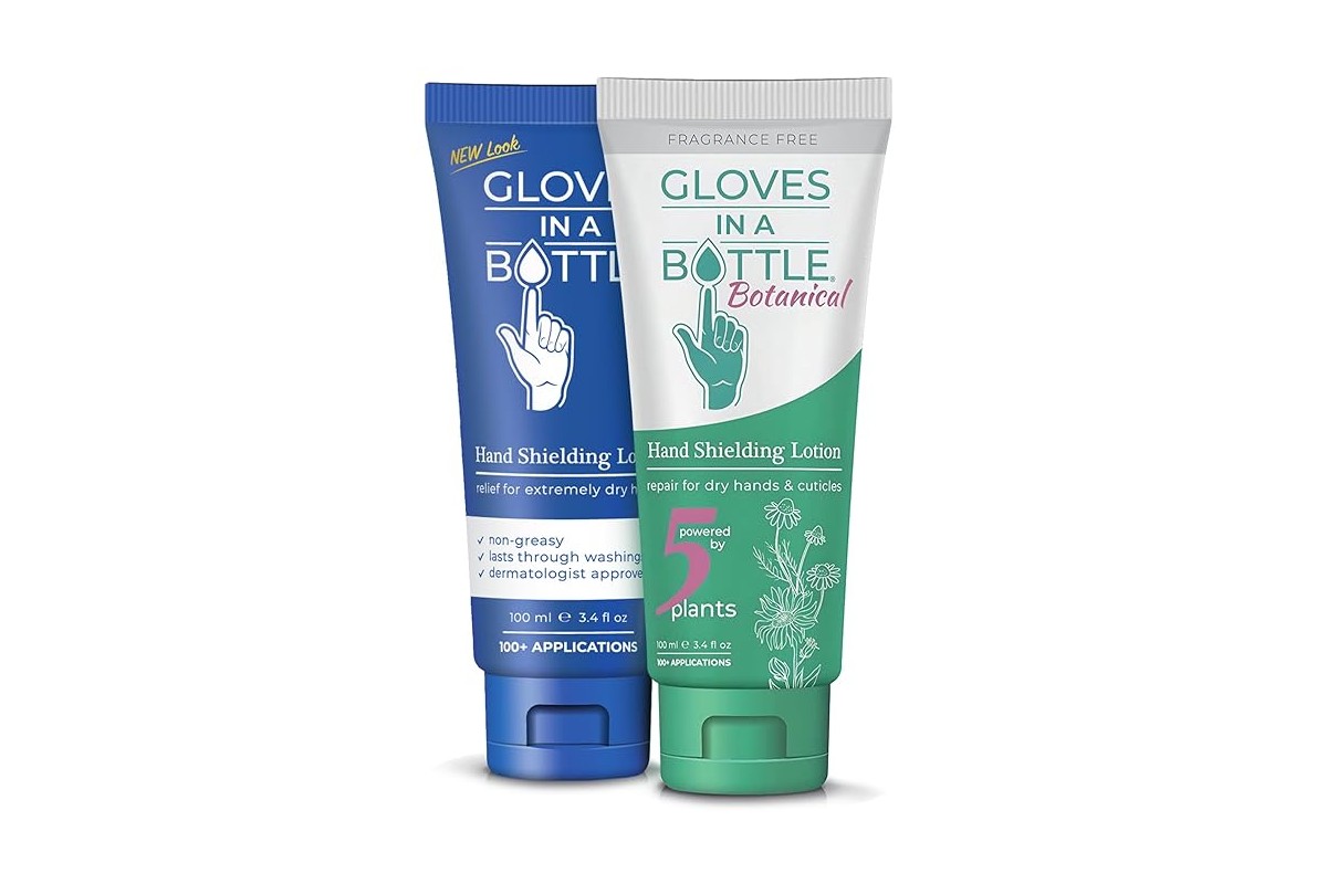 Gloves in a bottle lotion for eczema